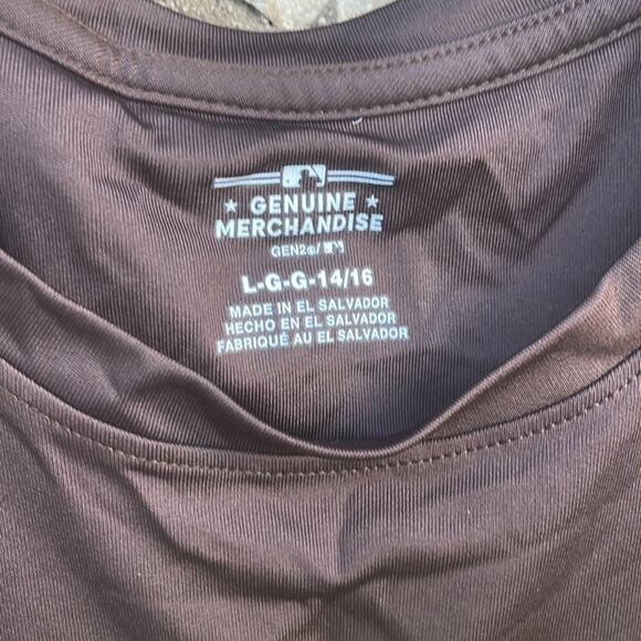 Genuine Merchandise San Diego Padres brown t-shirt size youth large 14/16 NEW - Picture 3 of 5